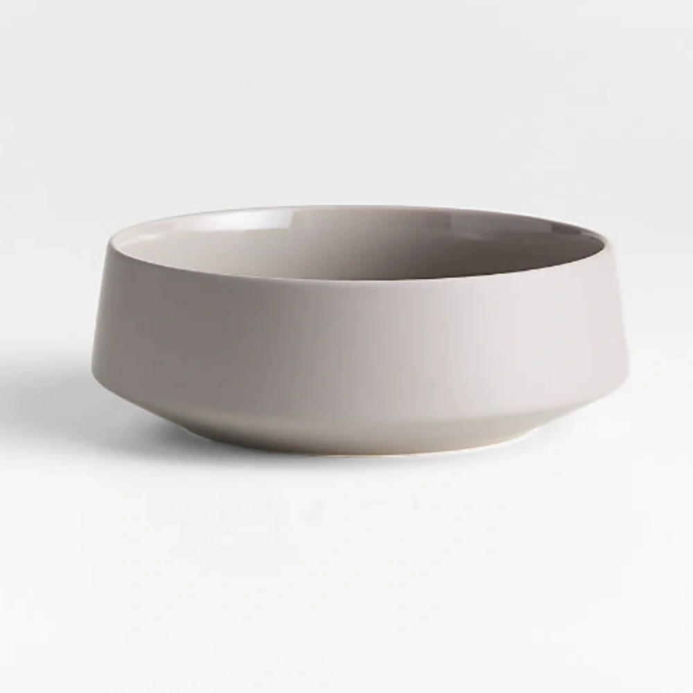 New! Crate&Barrel Porcelain Soup Bowl in Taupe